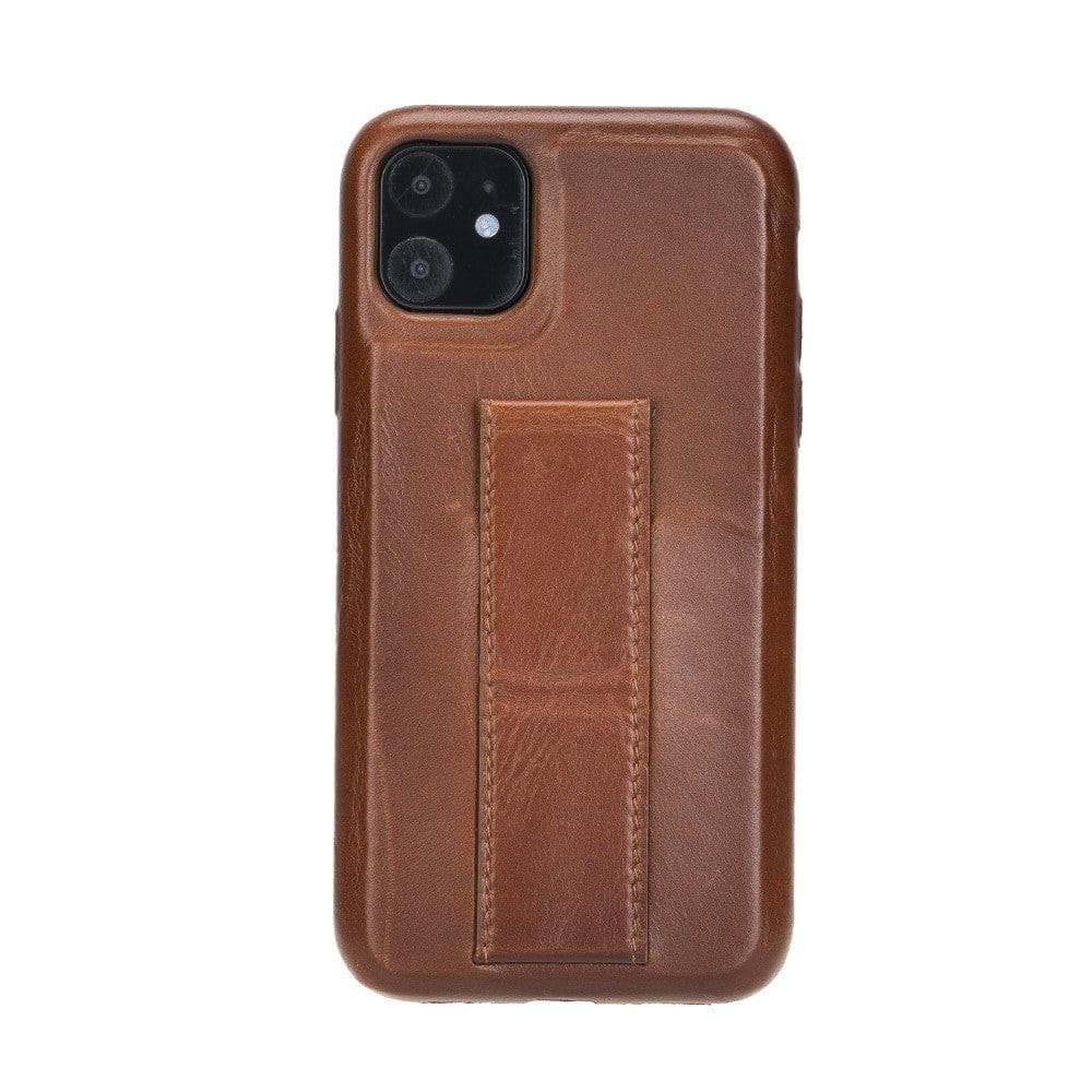 Rock Cover Stand iPhone 11 Series Leather Case / RCS - TORONATA - color_ Tan