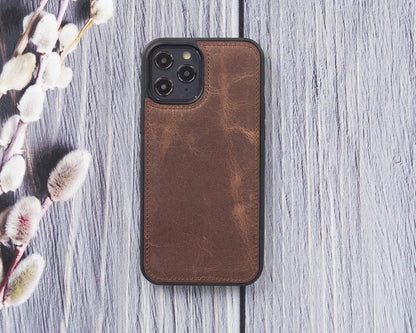 Flex Cover iPhone 12 Pro Max Leather Case - TORONATA - color_ Saddle Brown