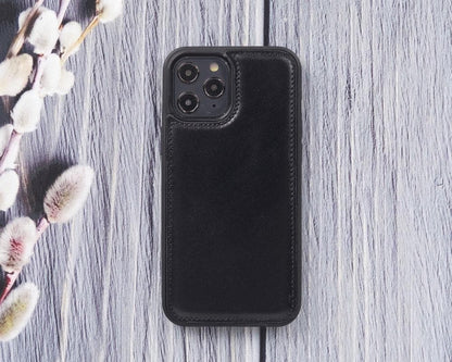 Flex Cover iPhone 12 Pro / iPhone 12 Leather Case - TORONATA - color_ Black