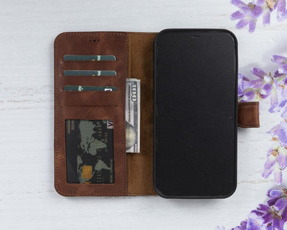 Magic iPhone 12 Mini Detachable Leather Wallet Case - TORONATA - color_