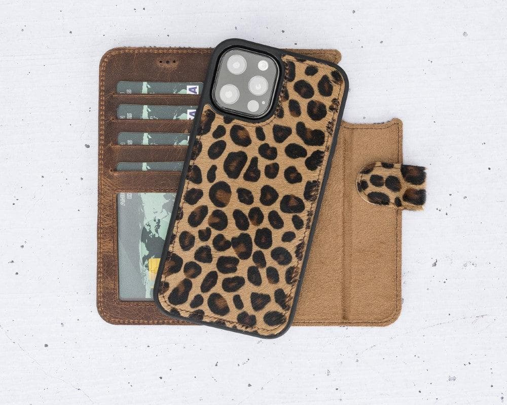 Magic iPhone 12 Pro Max Detachable Leather Wallet Case - TORONATA - color_ Leopard