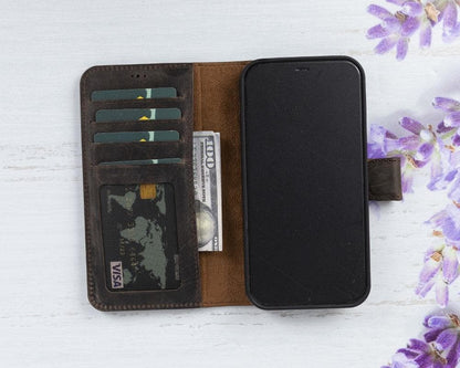Magic iPhone 12 Mini Detachable Leather Wallet Case - TORONATA - color_