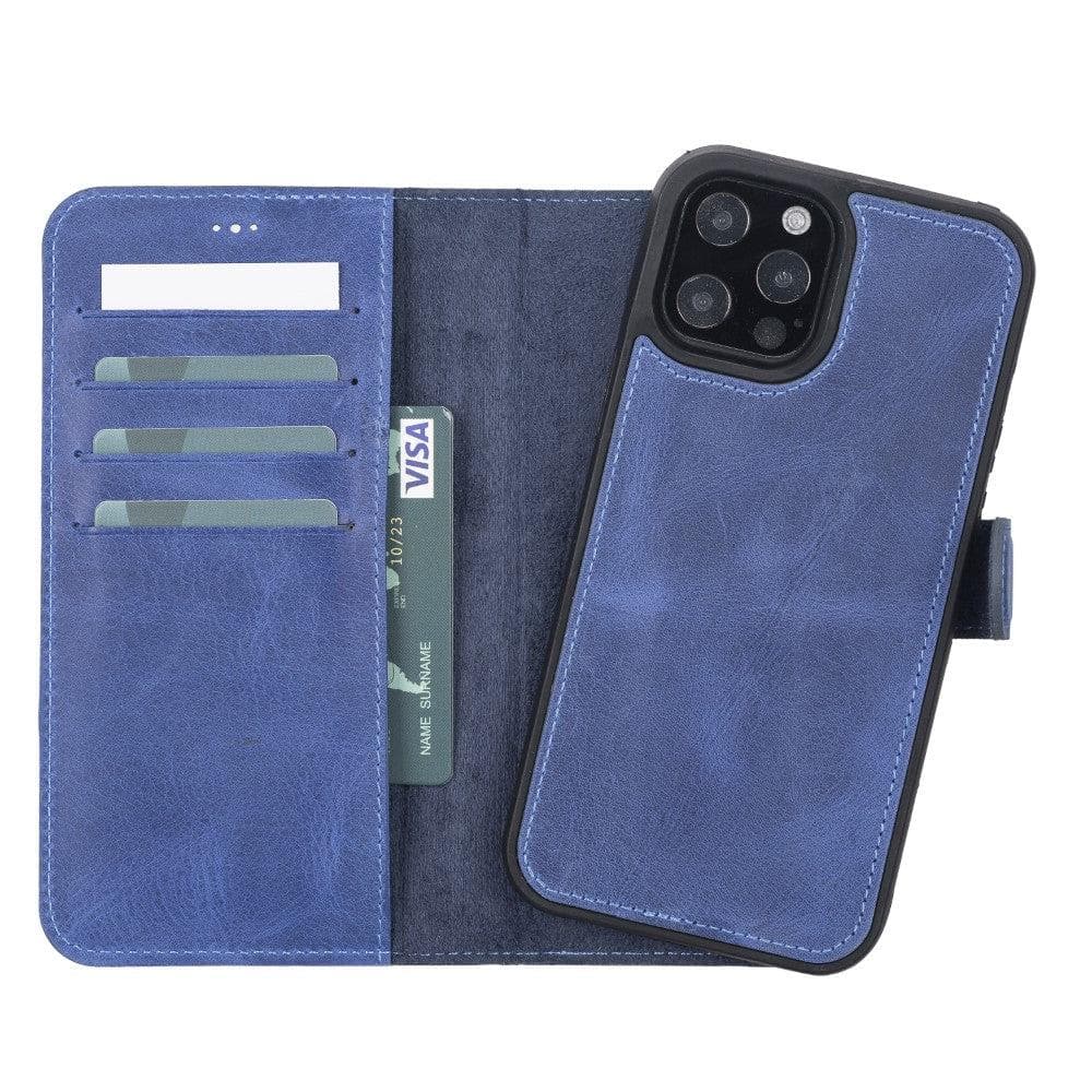 Magic iPhone 13 Pro Detachable Leather Wallet Case - TORONATA - color_ Cadet Blue
