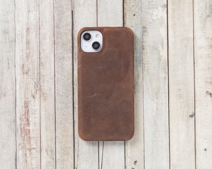 Ultimate Jacket iPhone 14 Genuine Leather Case / UJ - TORONATA - color_ Saddle Brown
