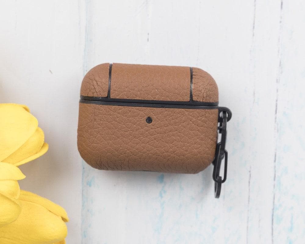 Juni Leather AirPods Pro 1 and AirPods Pro 2 Case - TORONATA - color_ Moccasin