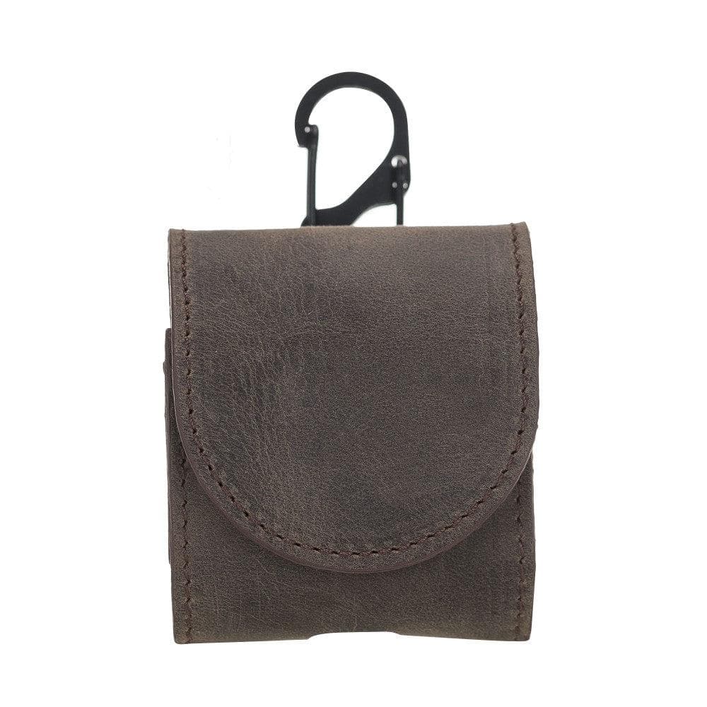Mai Magnet AirPods 1 and AirPods 2 Leather Case with Hook - TORONATA - color_ Mocha