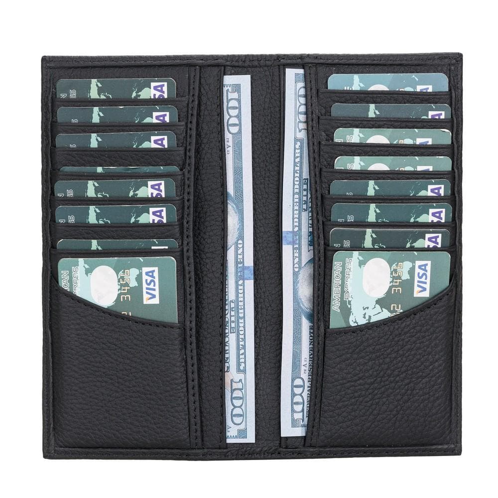 Beatriz Leather Wallet - TORONATA - color_ Pebble Black