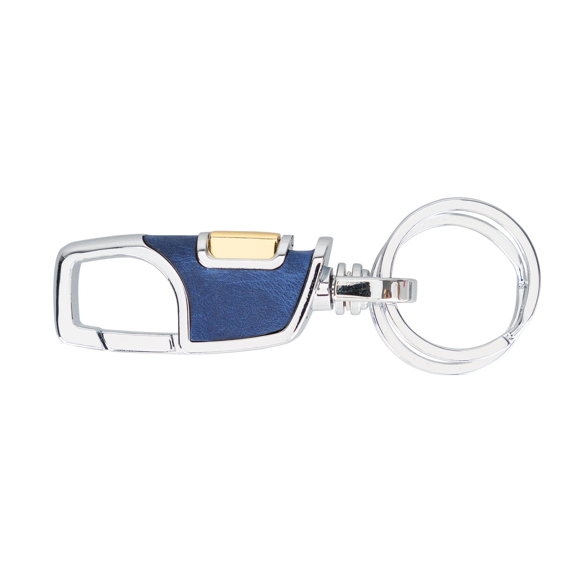 BKR12 Leather Keyring - TORONATA - color_ Cadet Blue