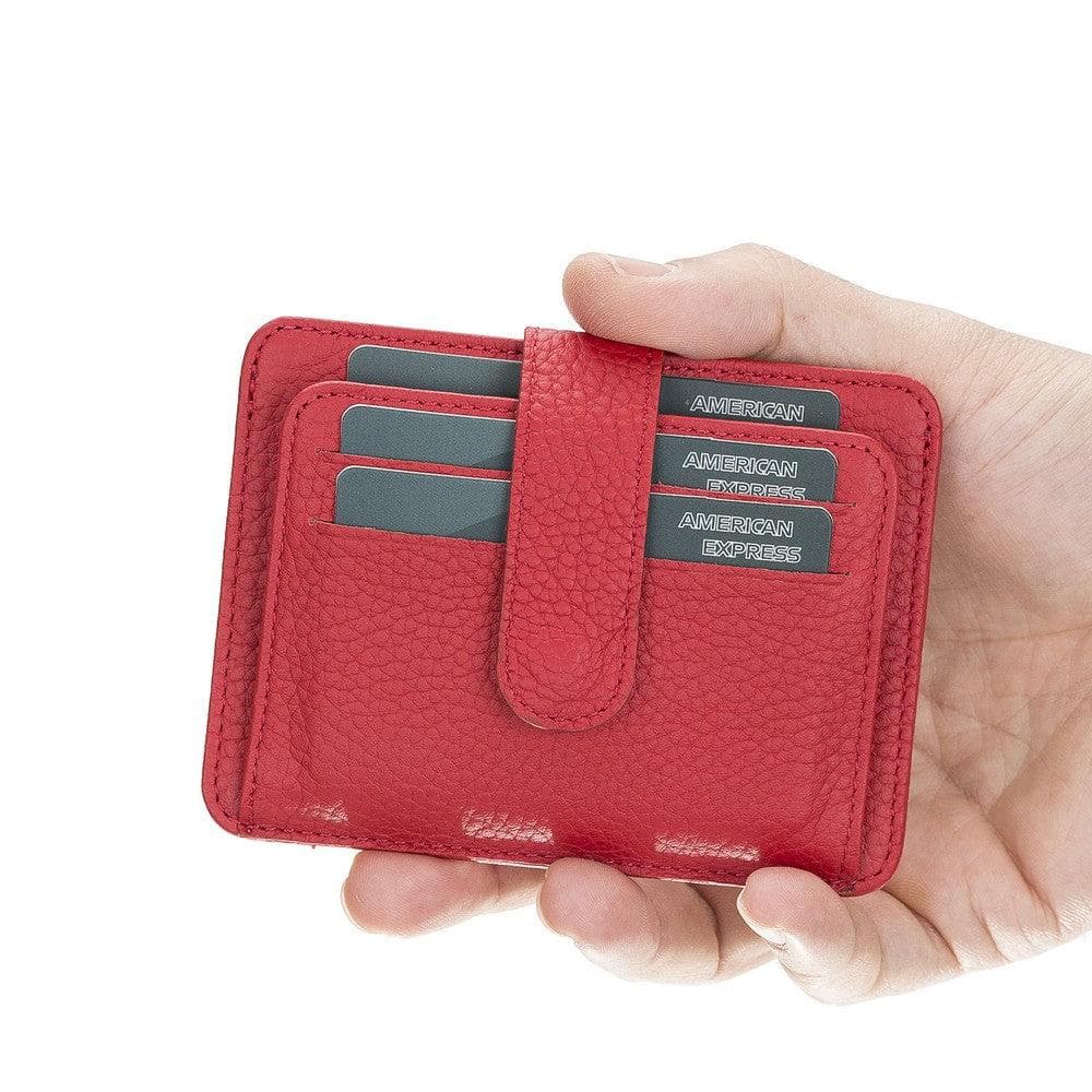 BLW19 Leather Card Holder - TORONATA - color_ Crimson