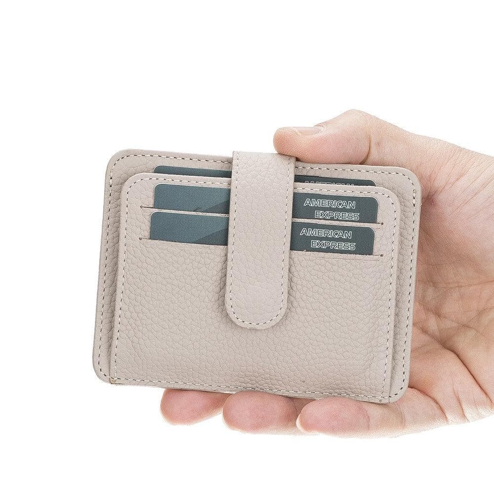 BLW19 Leather Card Holder - TORONATA - color_ Sandy Brown