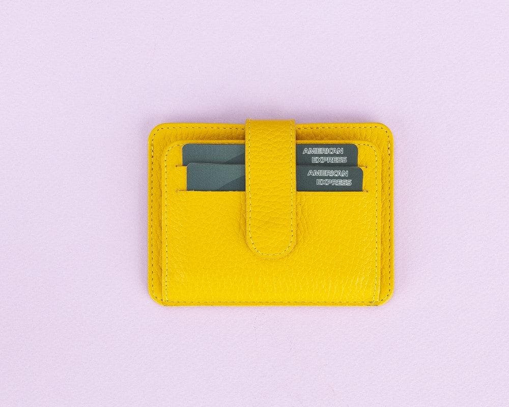 BLW19 Leather Card Holder - TORONATA - color_ Yellow