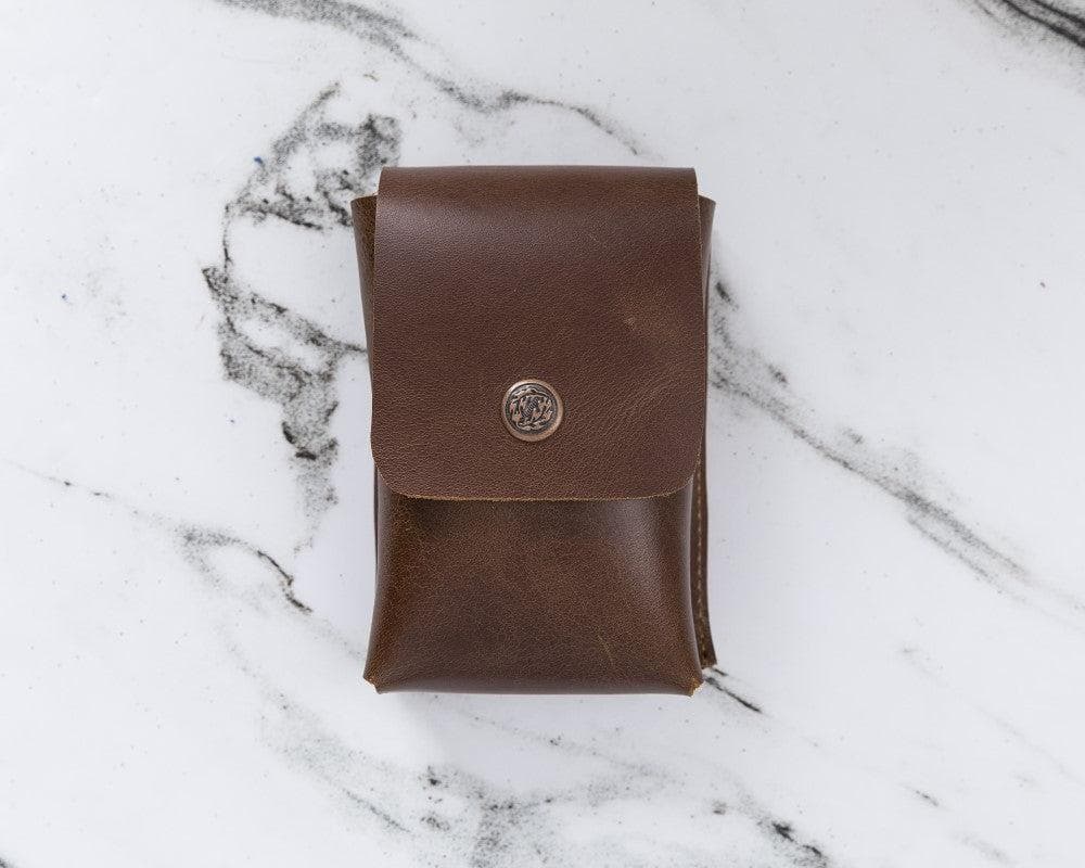 Cigarette Leather Case - TORONATA - color_ Saddle Brown