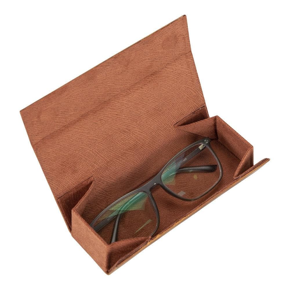 Clever Leather Glasses Case - TORONATA - color_ Saddle Brown