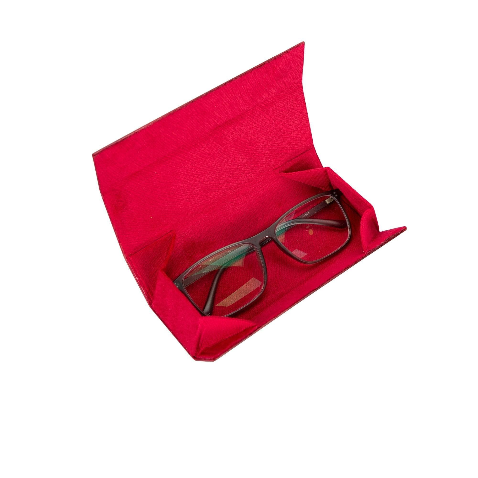Clever Leather Glasses Case - TORONATA - color_ Red