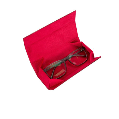 Clever Leather Glasses Case - TORONATA - color_ Red