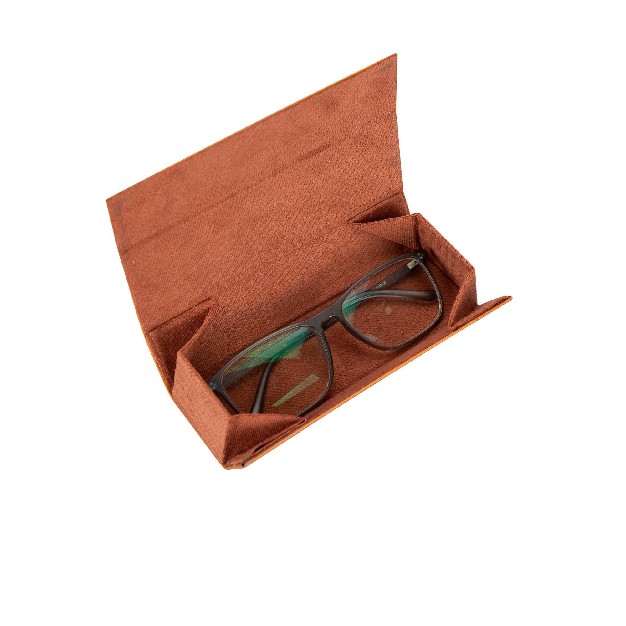 Clever Leather Glasses Case - TORONATA - color_ Tan