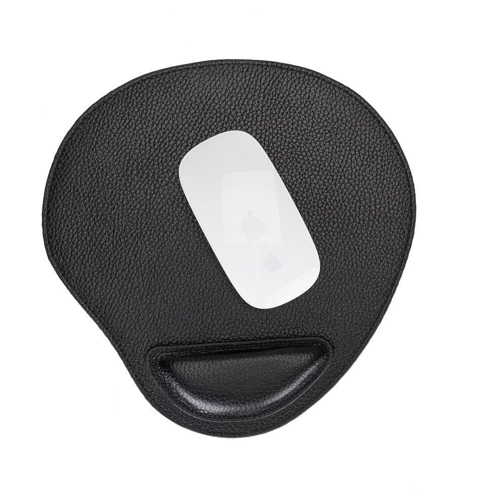 Cushioned Leather Mouse Pad - TORONATA - color_ Pebble Black