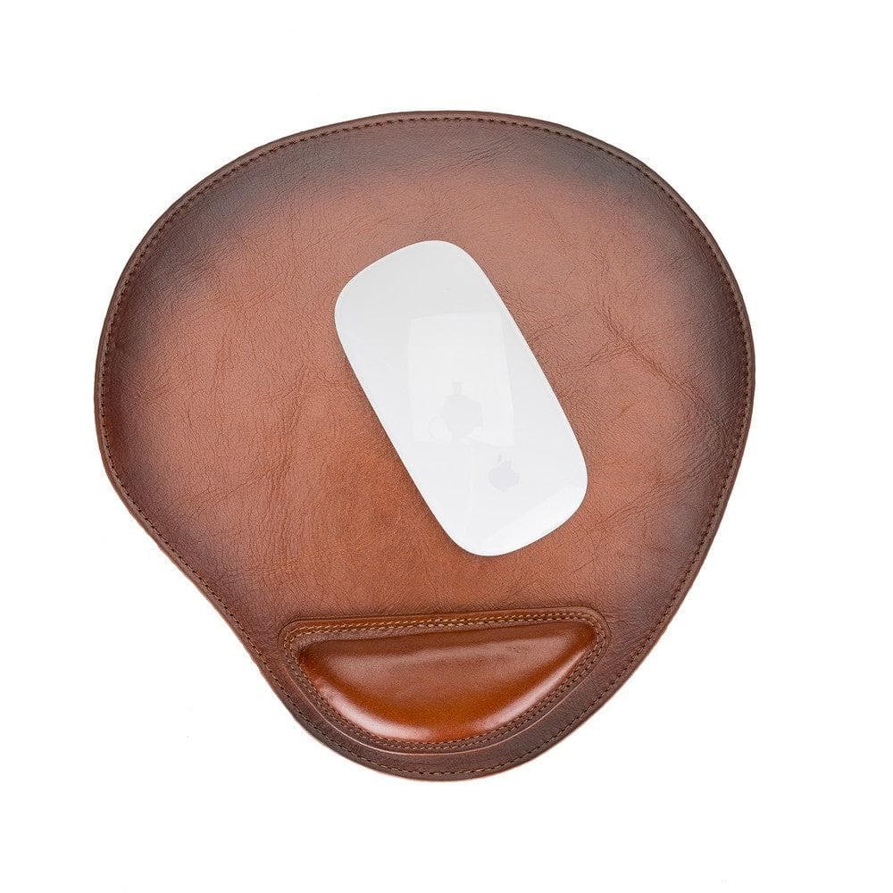 Cushioned Leather Mouse Pad - TORONATA - color_ Tan