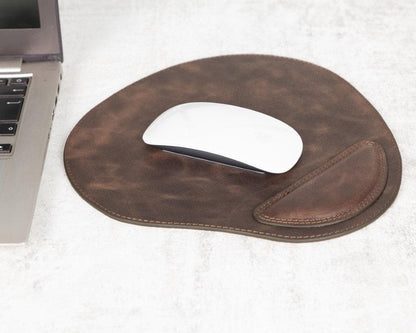 Cushioned Leather Mouse Pad - TORONATA - color_ Brown