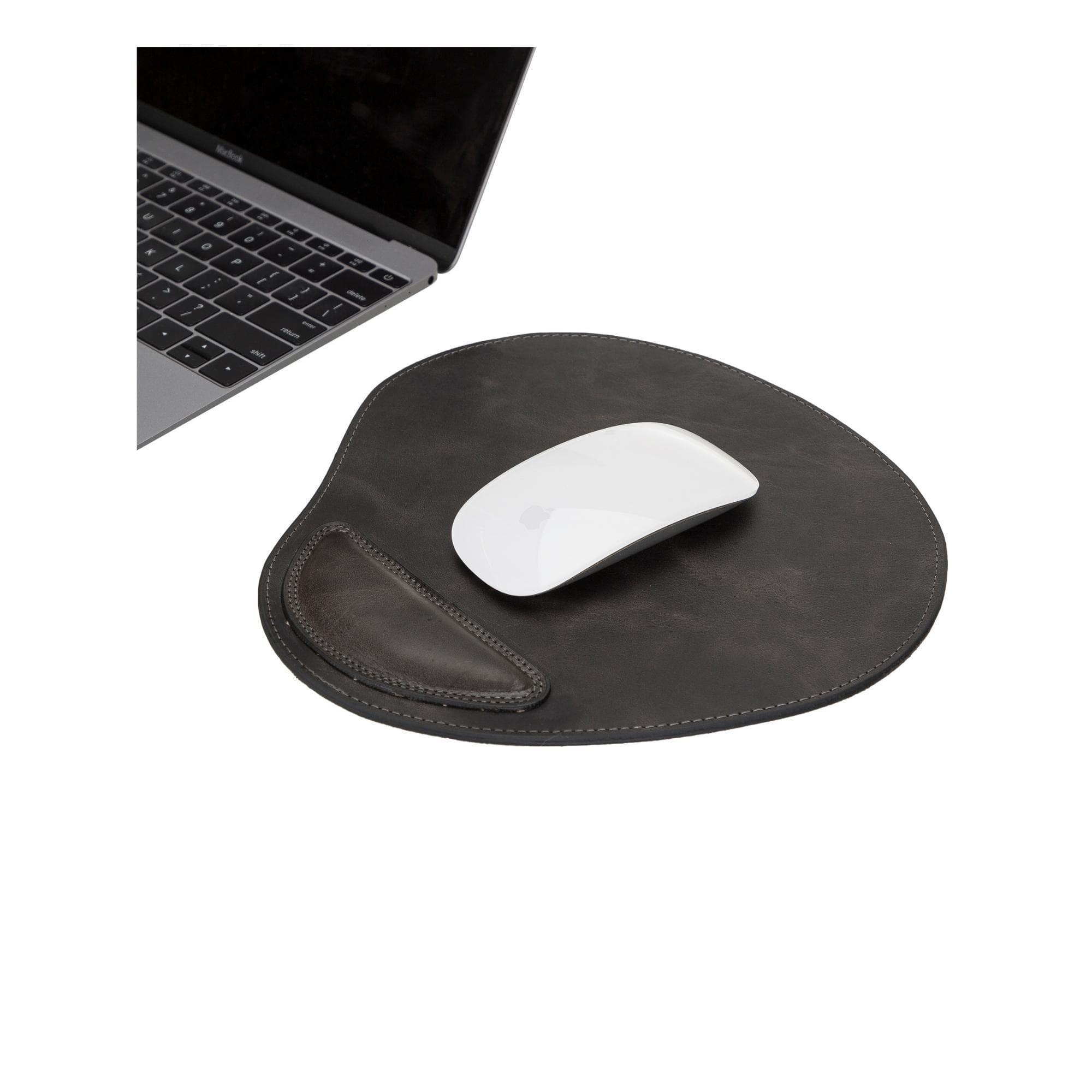 Cushioned Leather Mouse Pad - TORONATA - color_ Charcoal