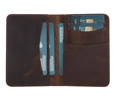 Dalfsen Leather Card Holder - TORONATA - color_ Saddle Brown