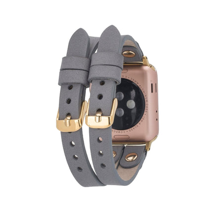 Durham Ely Leather Apple Watch Double Band - TORONATA - color_