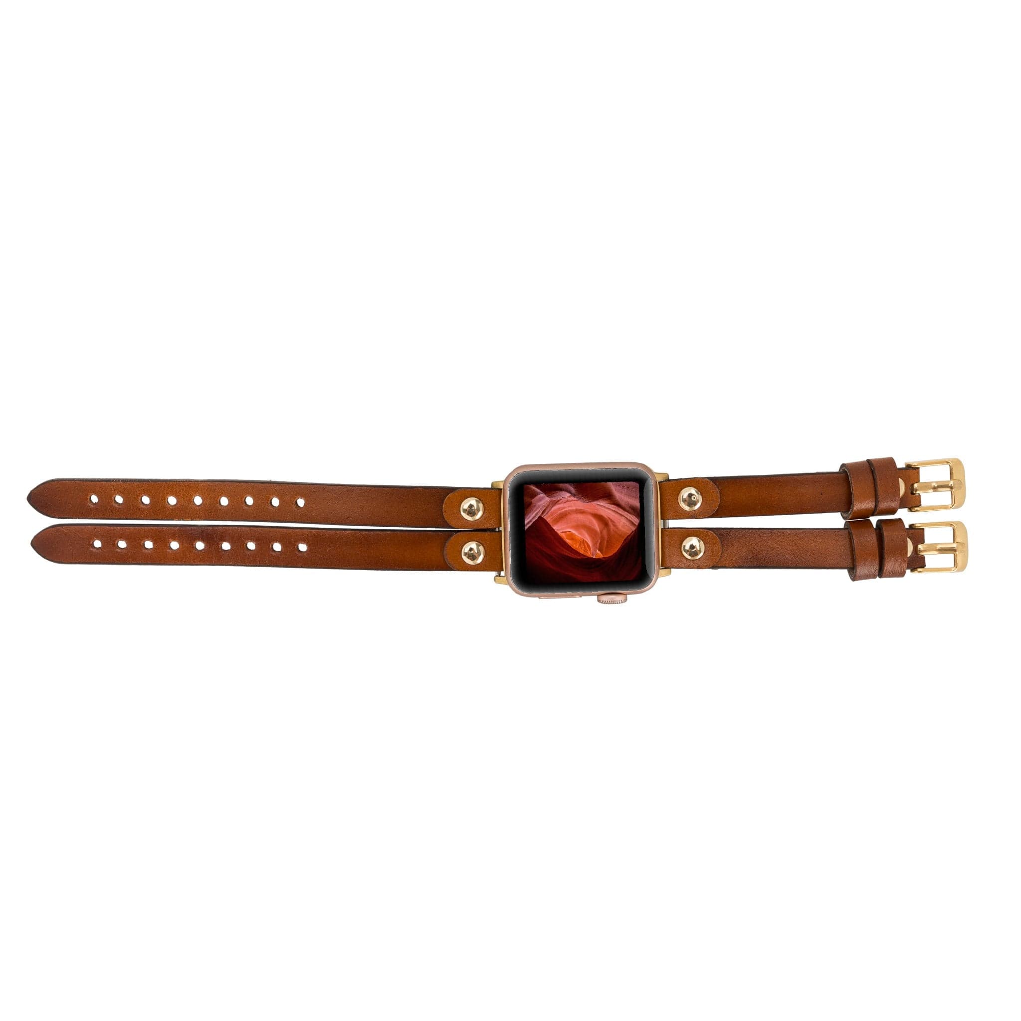 Durham Ely Leather Apple Watch Double Band - TORONATA - color_