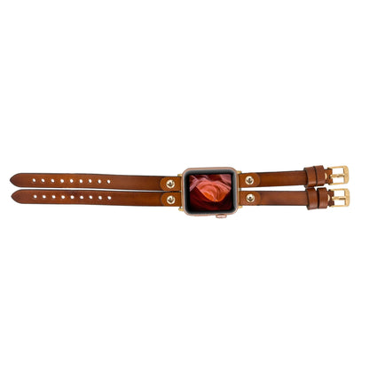 Durham Ely Leather Apple Watch Double Band - TORONATA - color_