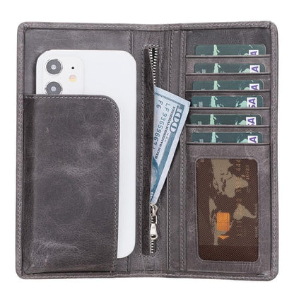 Evra Leather Universal Wallet - TORONATA - color_ Gray