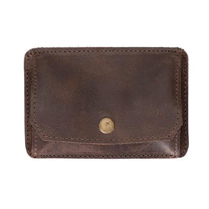 Functional Leather Coin Holder - TORONATA - color_ Saddle Brown