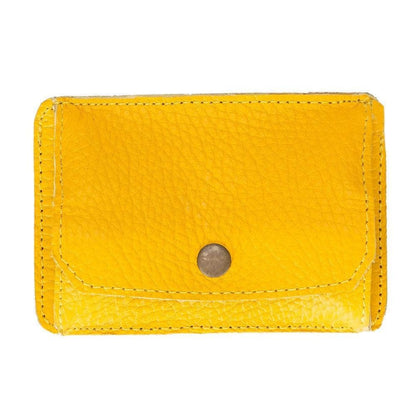 Functional Leather Coin Holder - TORONATA - color_ Yellow