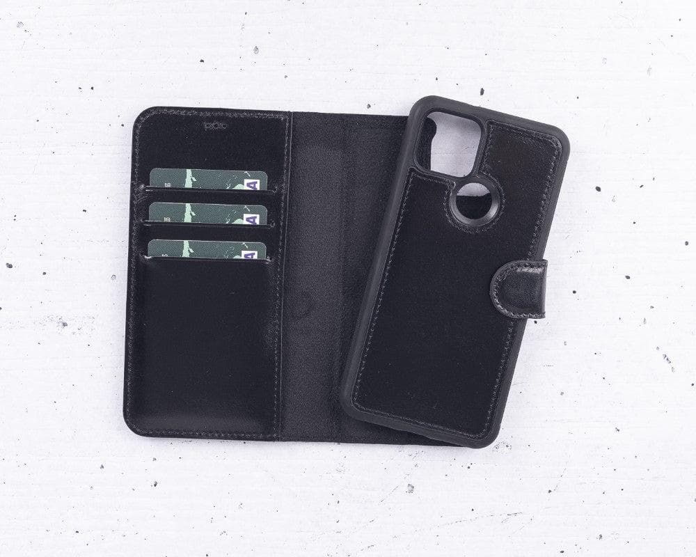 Magic Google Pixel 5 Detachable Leather Wallet Case - TORONATA - color_ Black