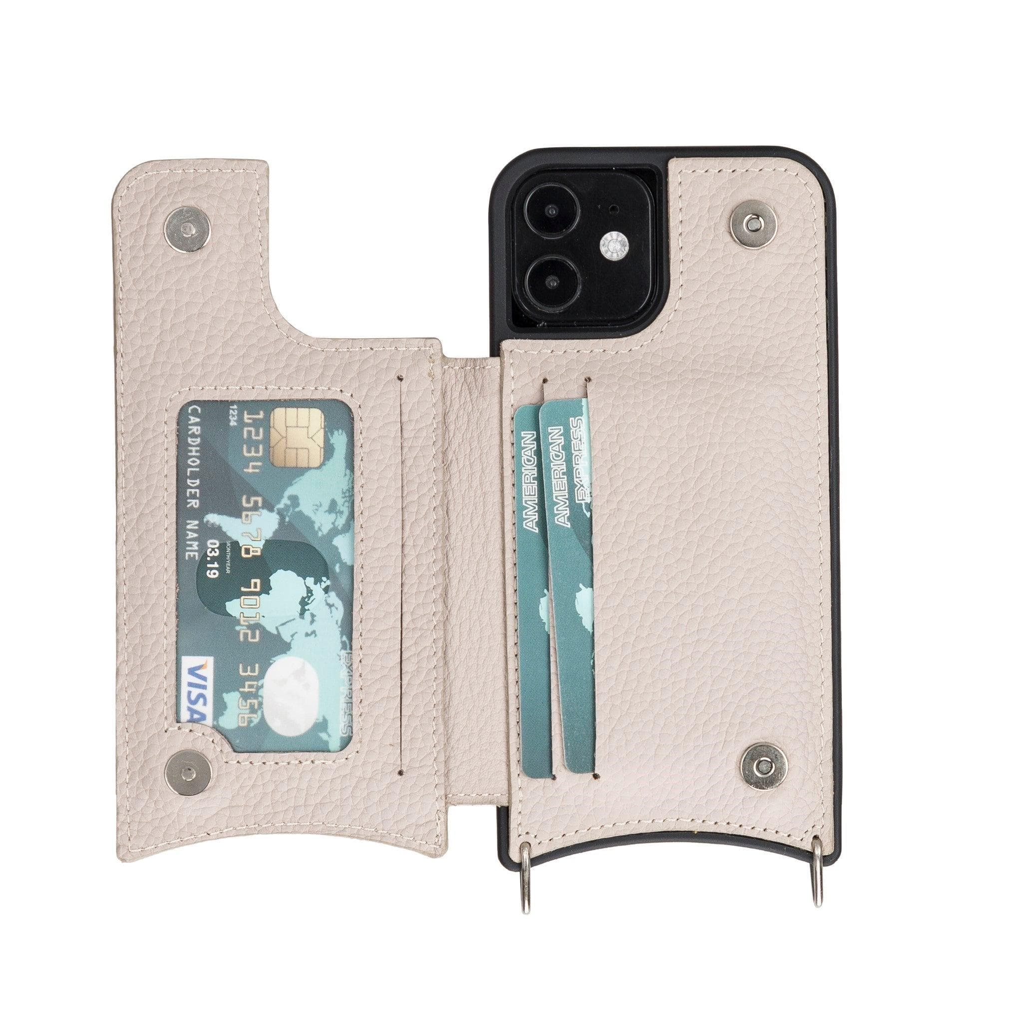 Saff iPhone 12 Series Leather Case with Shoulder Strap - TORONATA - color_