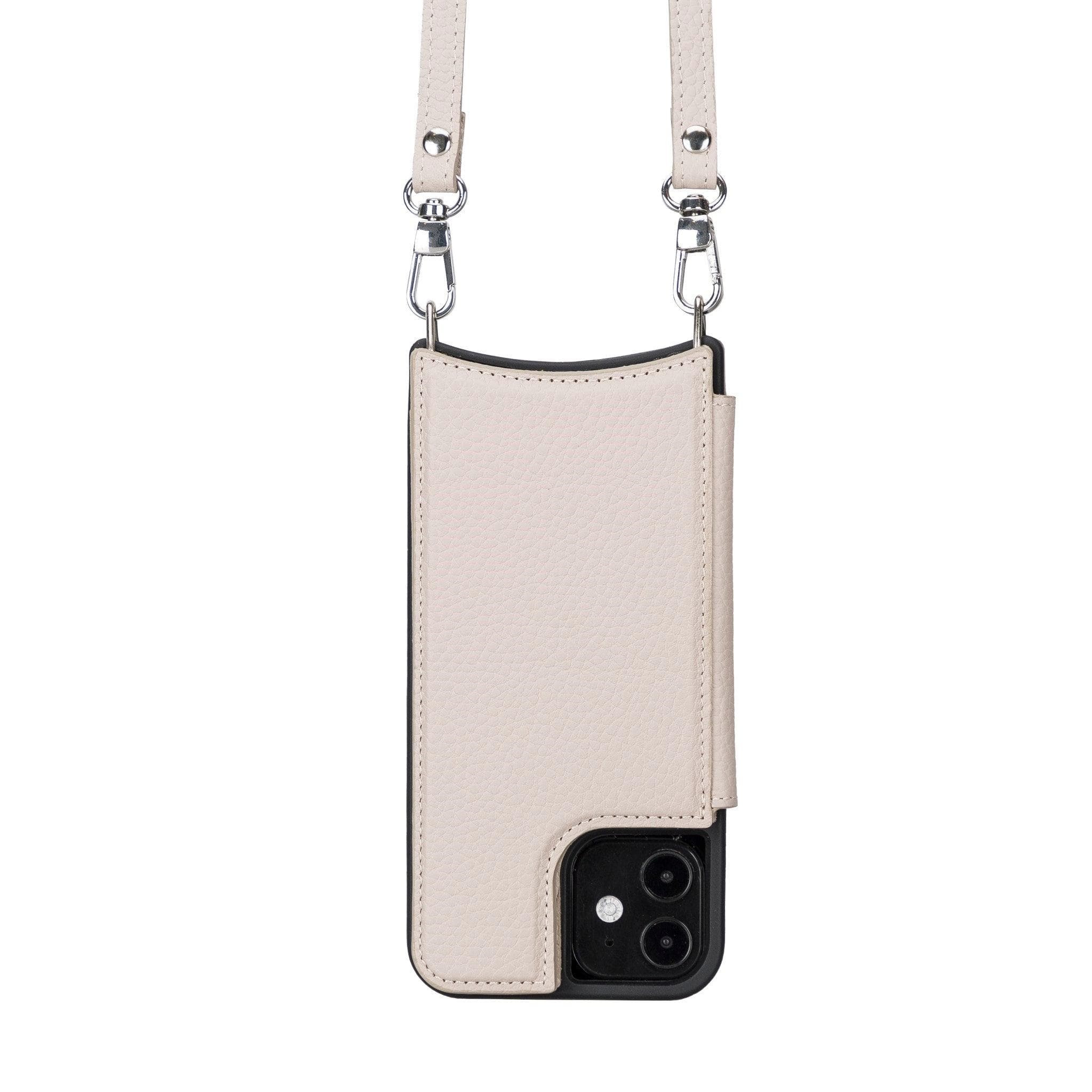 Saff iPhone 12 Series Leather Case with Shoulder Strap - TORONATA - color_ I Phone 12 Pro 6.1' Sandy Brown