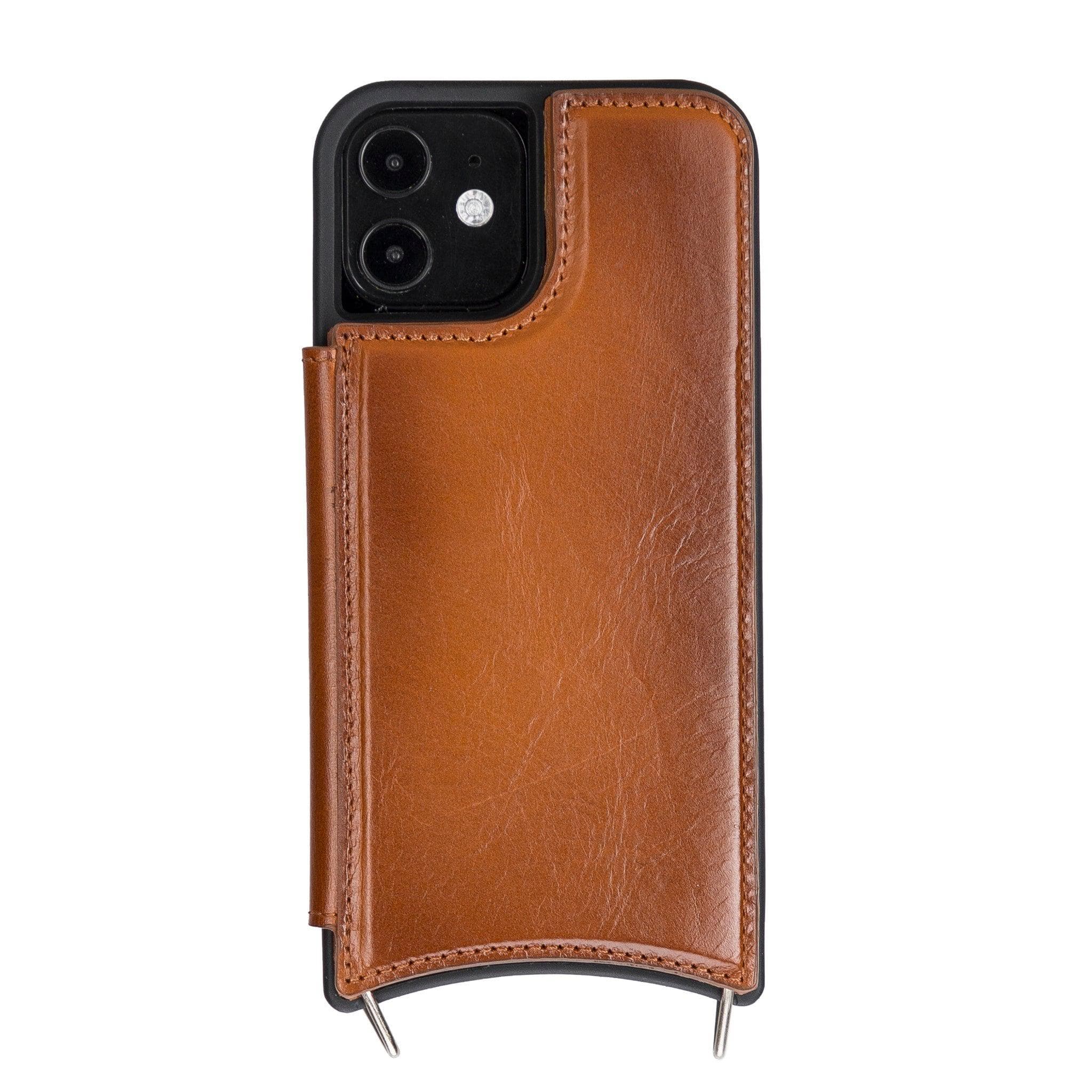 Saff iPhone 12 Series Leather Case with Shoulder Strap - TORONATA - color_