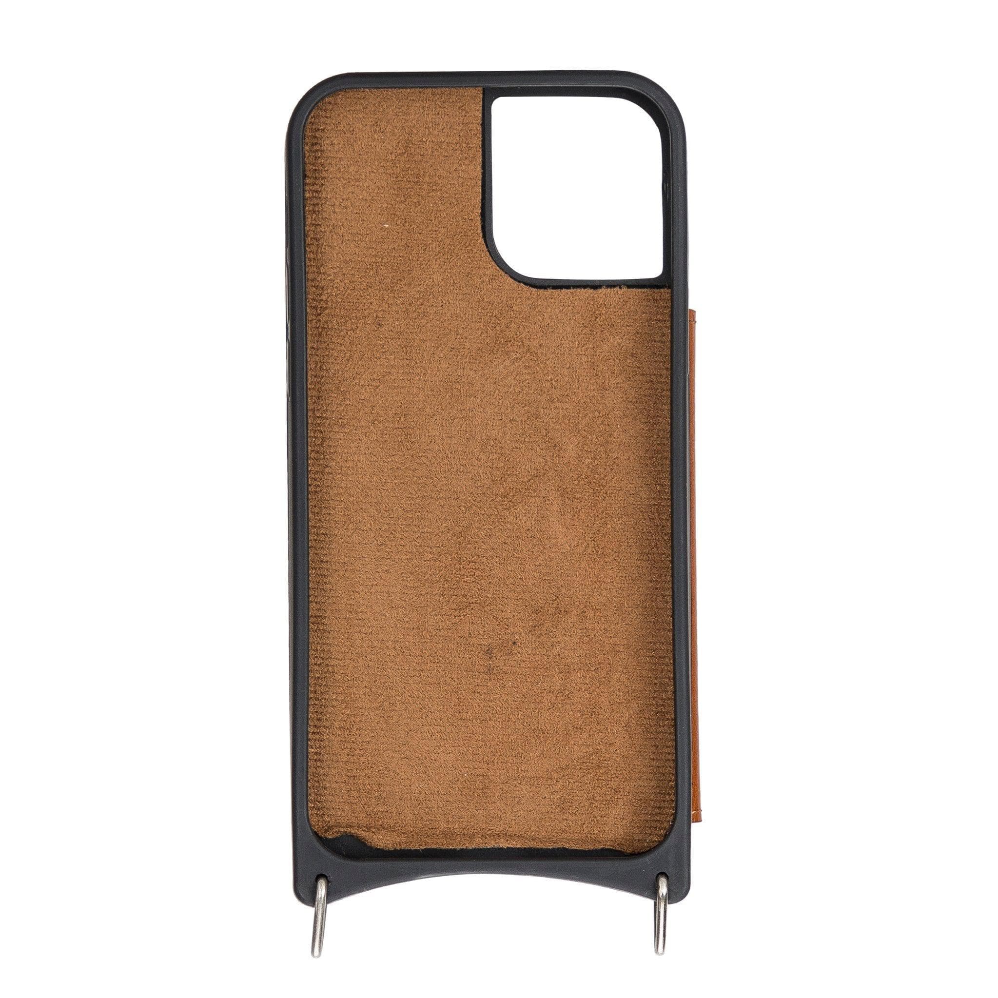 Saff iPhone 12 Series Leather Case with Shoulder Strap - TORONATA - color_