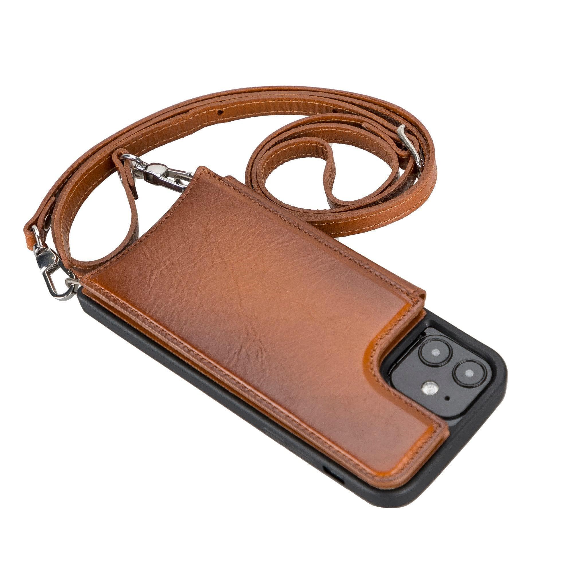Saff iPhone 12 Series Leather Case with Shoulder Strap - TORONATA - color_