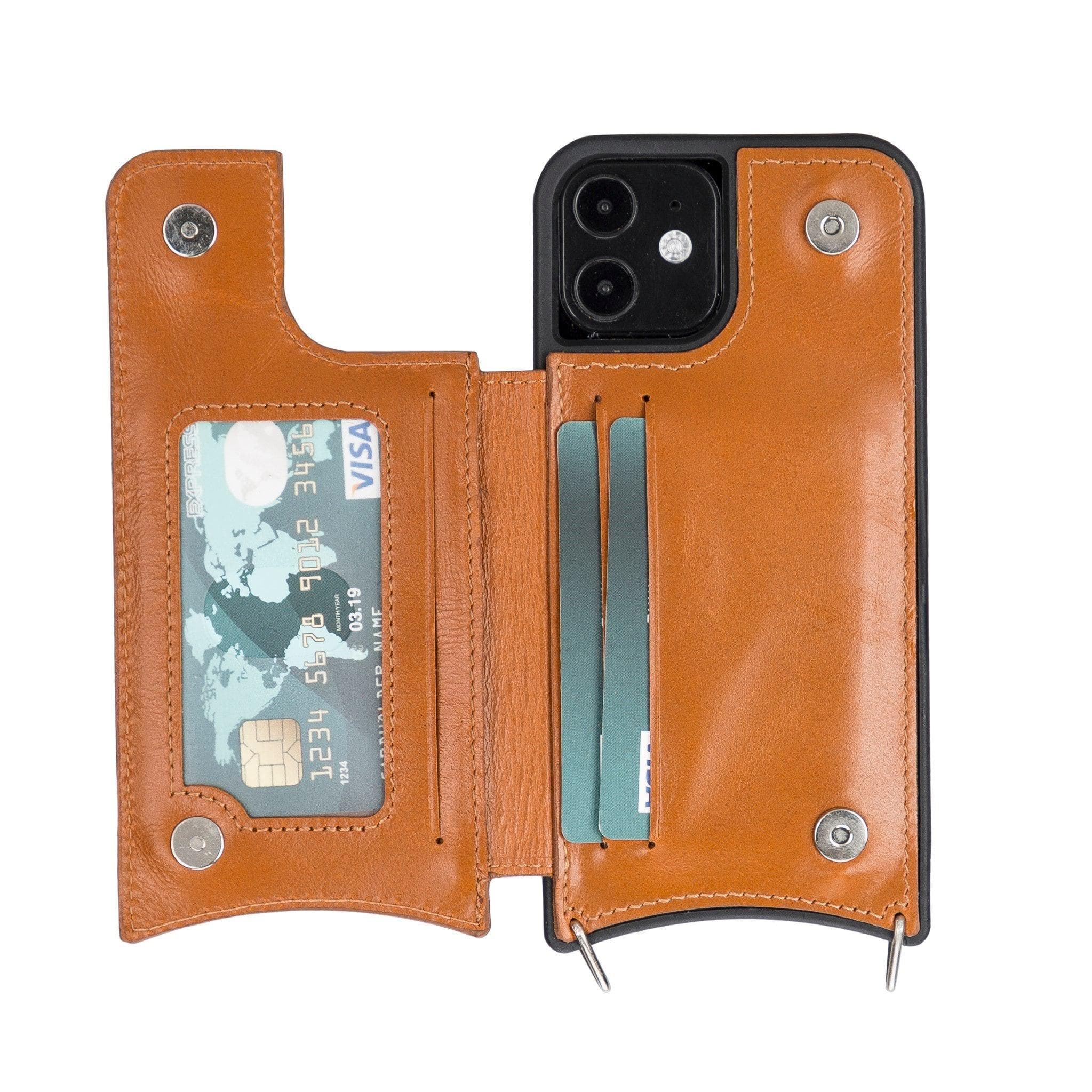 Saff iPhone 12 Series Leather Case with Shoulder Strap - TORONATA - color_