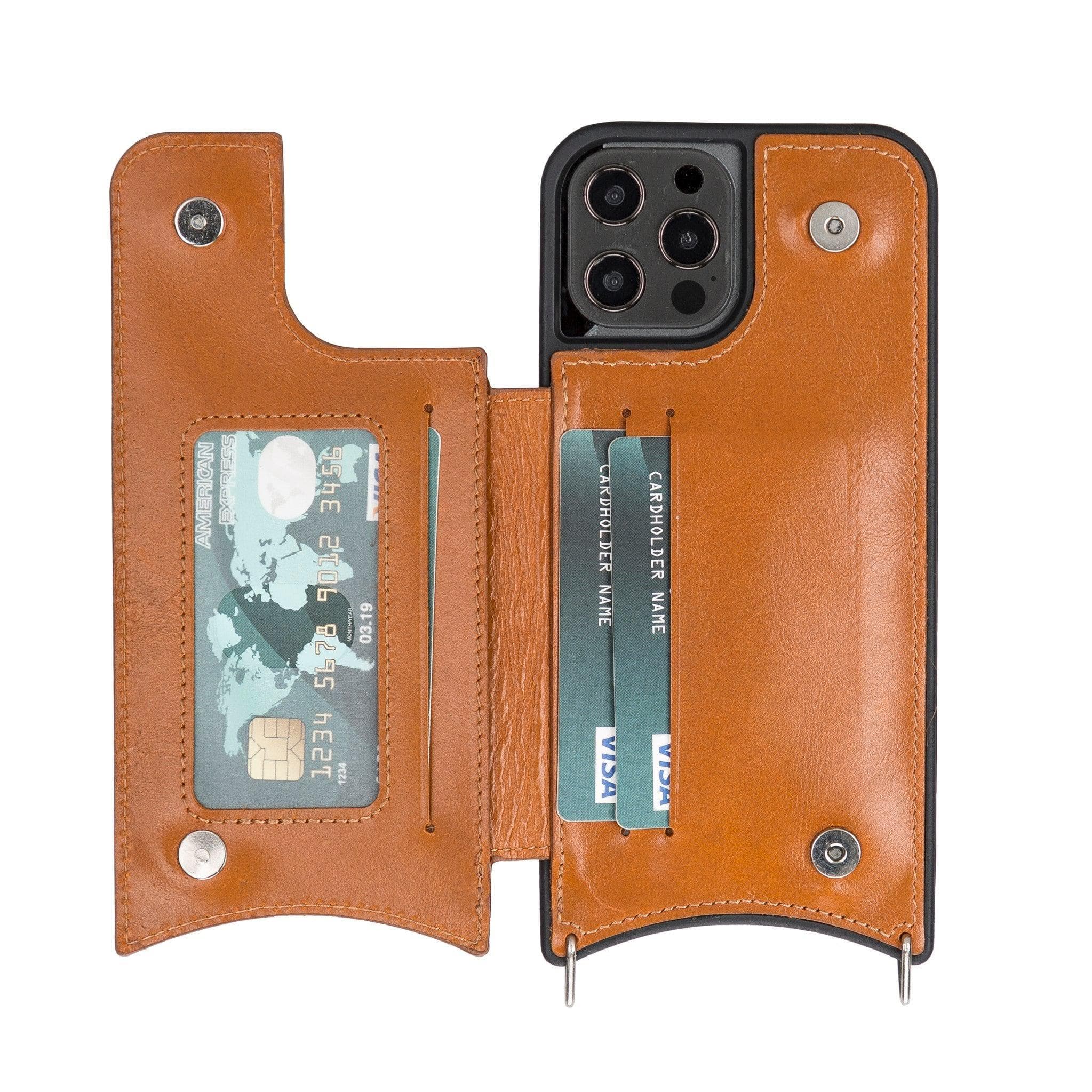 Saff iPhone 12 Series Leather Case with Shoulder Strap - TORONATA - color_