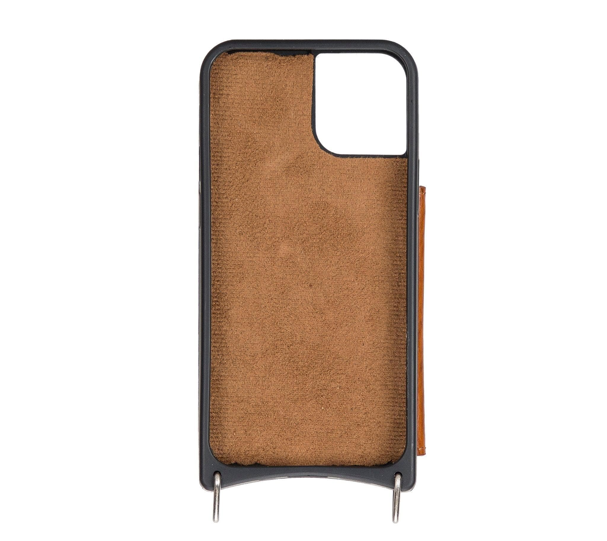 Saff iPhone 12 Series Leather Case with Shoulder Strap - TORONATA - color_