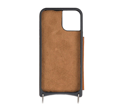 Saff iPhone 12 Series Leather Case with Shoulder Strap - TORONATA - color_