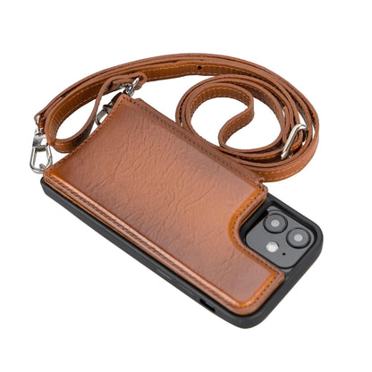 Saff iPhone 12 Series Leather Case with Shoulder Strap - TORONATA - color_