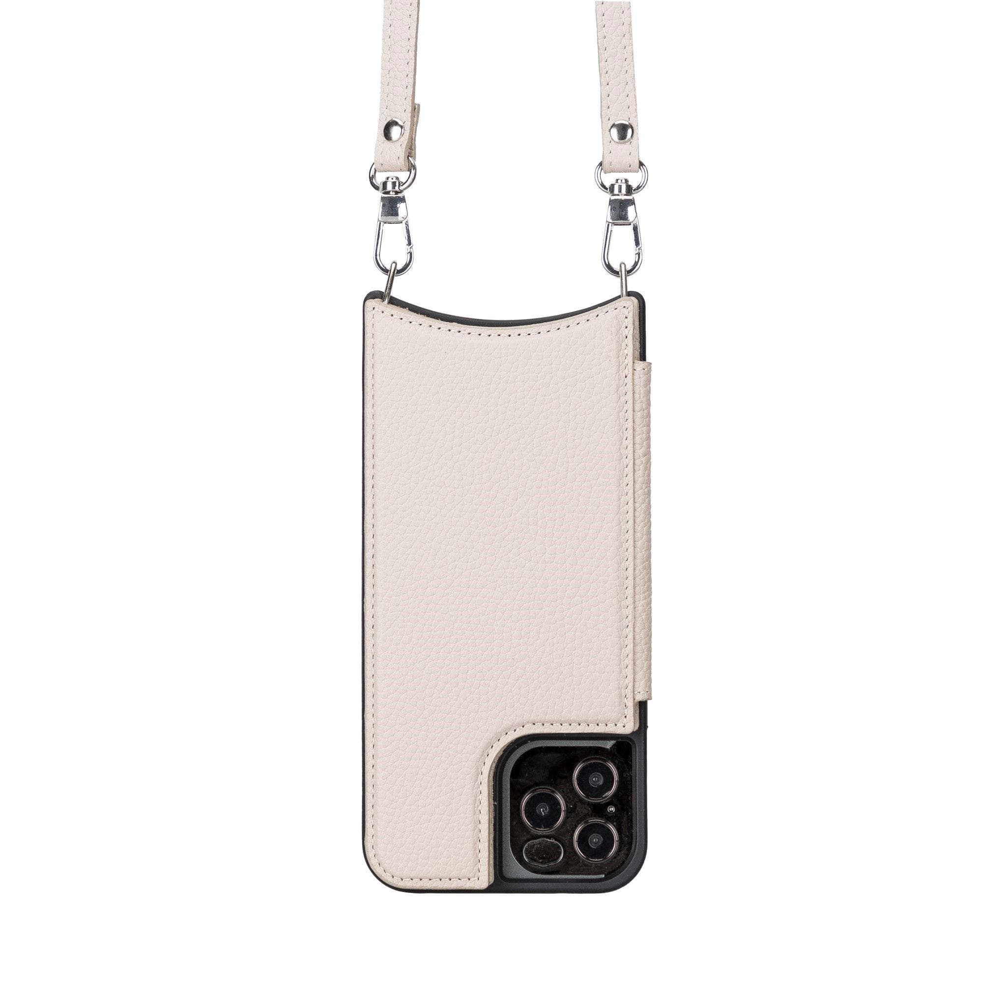 Saff iPhone 12 Series Leather Case with Shoulder Strap - TORONATA - color_ I Phone 12 Pro Max 6.7' Sandy Brown