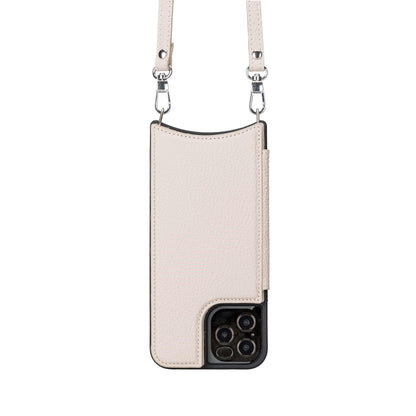 Saff iPhone 12 Series Leather Case with Shoulder Strap - TORONATA - color_ I Phone 12 Pro Max 6.7' Sandy Brown