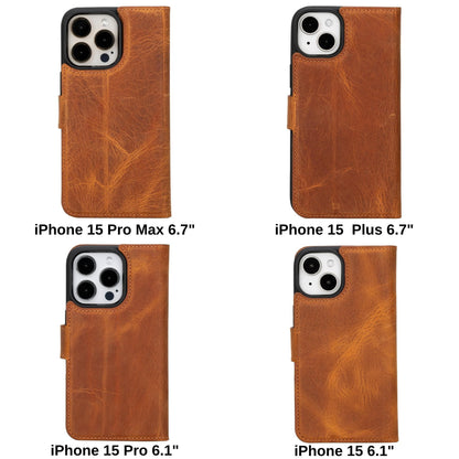 Magic iPhone 15 Plus Detachable Leather Wallet Case - TORONATA - color_