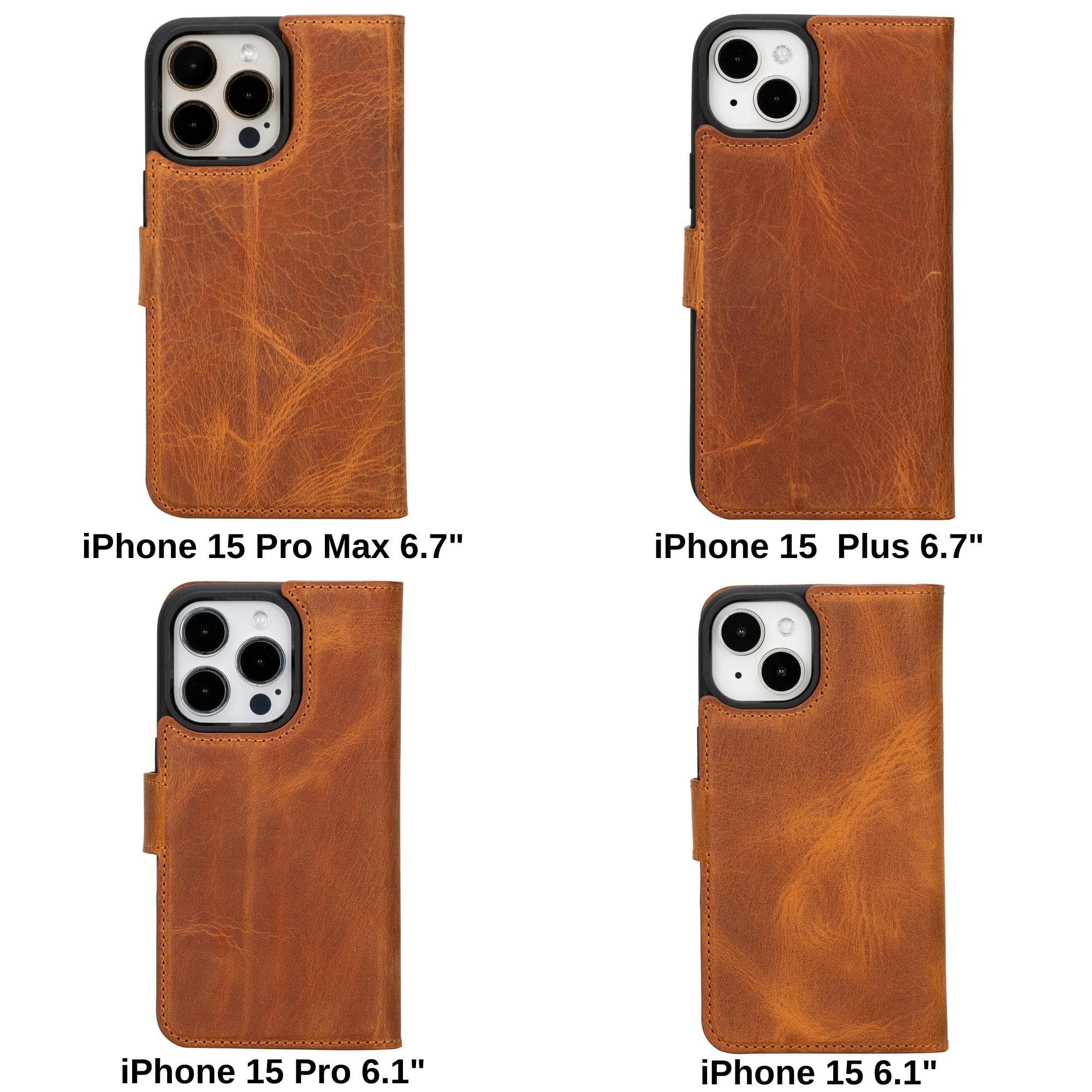 Magic iPhone 15 Detachable Leather Wallet Case - TORONATA - color_