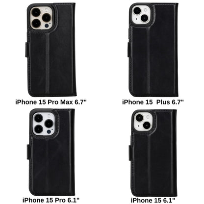 Magic iPhone 15 Pro Detachable Leather Wallet Case - TORONATA - color_
