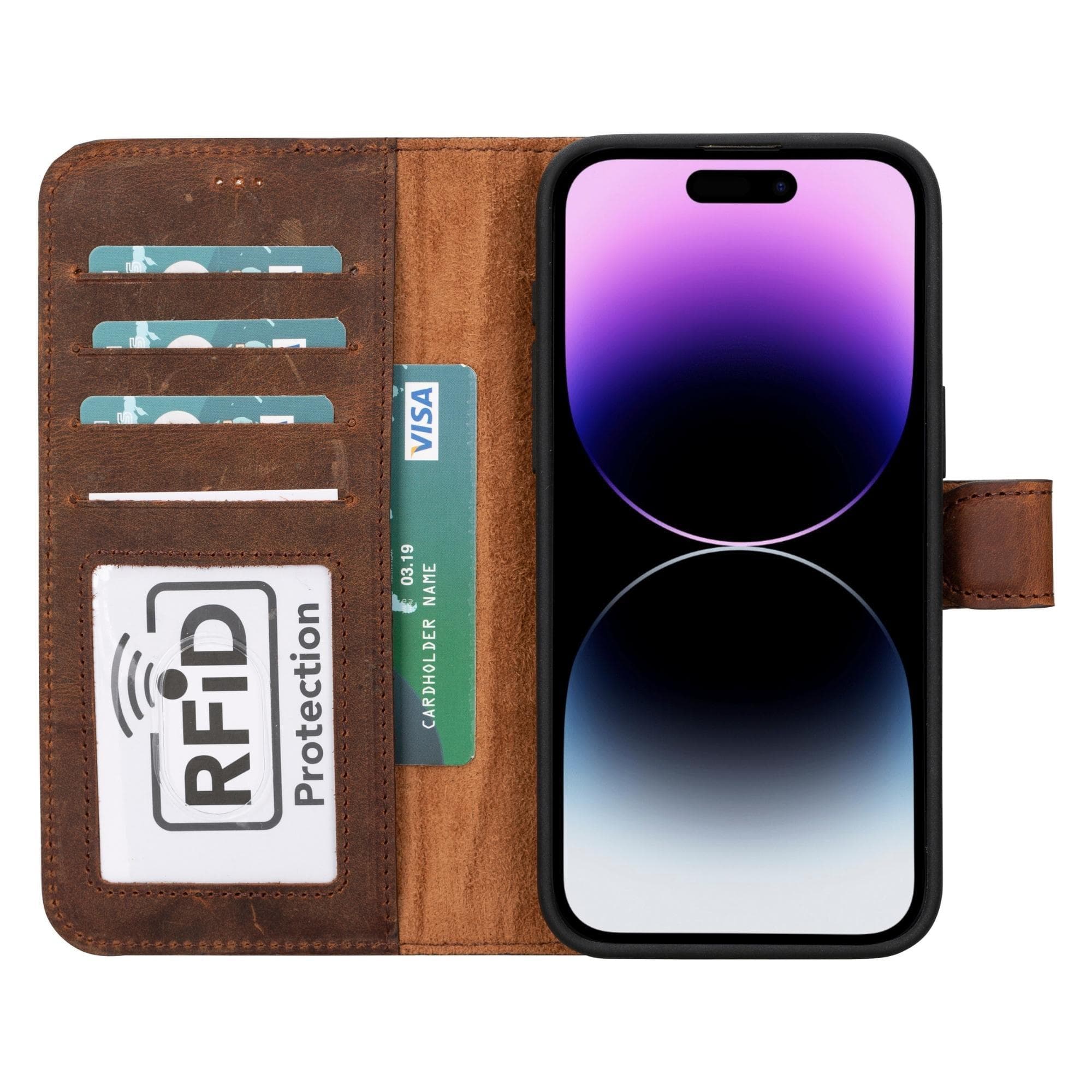 Magic iPhone 15 Detachable Leather Wallet Case - TORONATA - color_