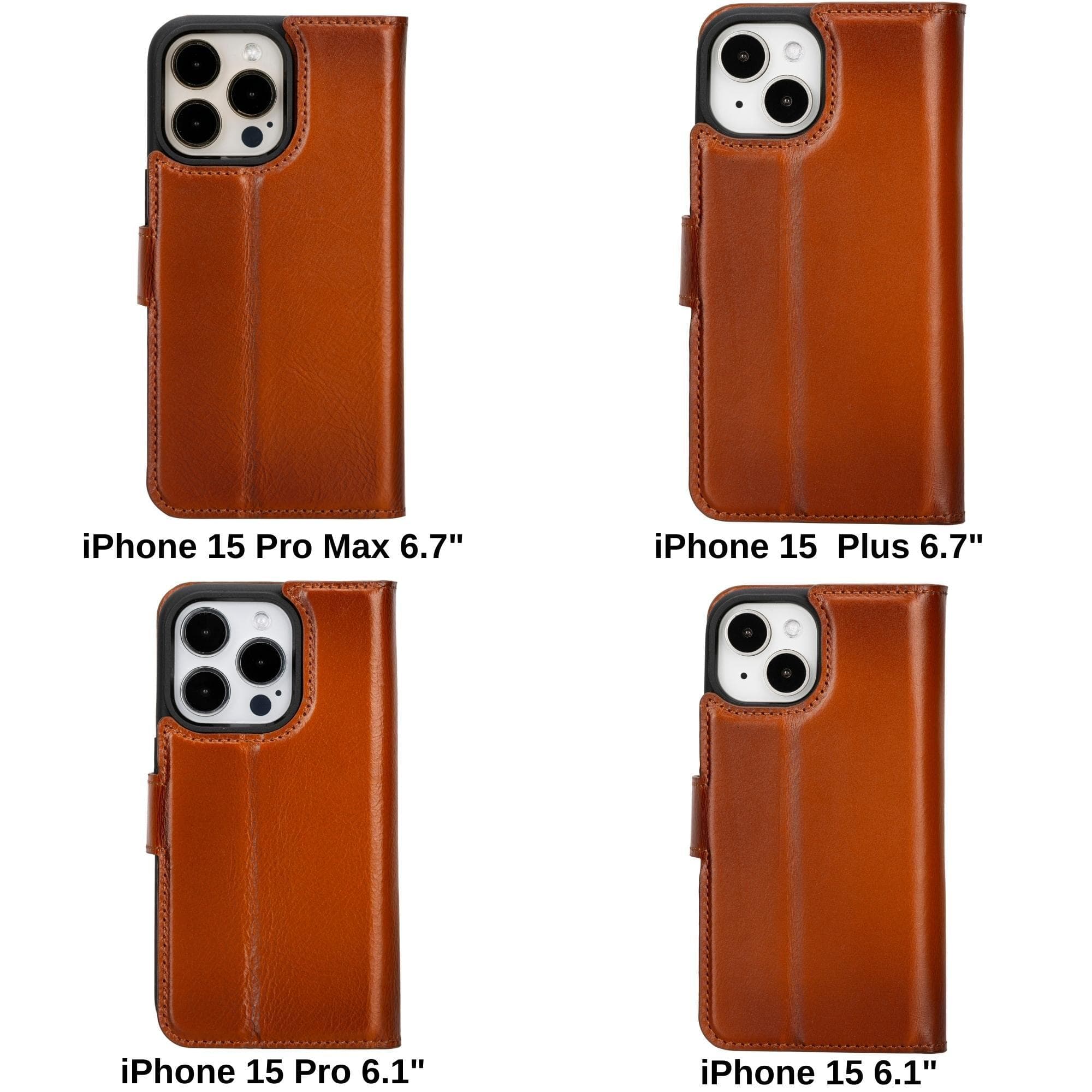 Magic iPhone 15 Plus Detachable Leather Wallet Case - TORONATA - color_