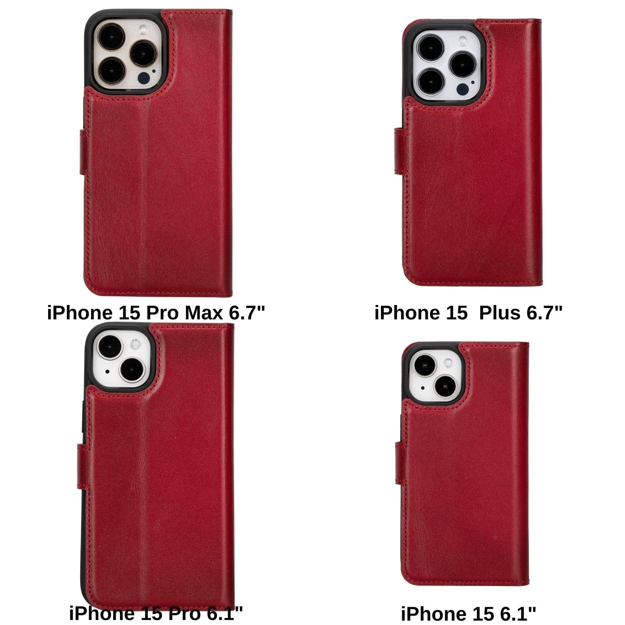 Magic iPhone 15 Plus Detachable Leather Wallet Case - TORONATA - color_